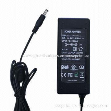 AC/DC Power Adapter with Laptop Power Supply, 100 to 240V AC Input Voltage